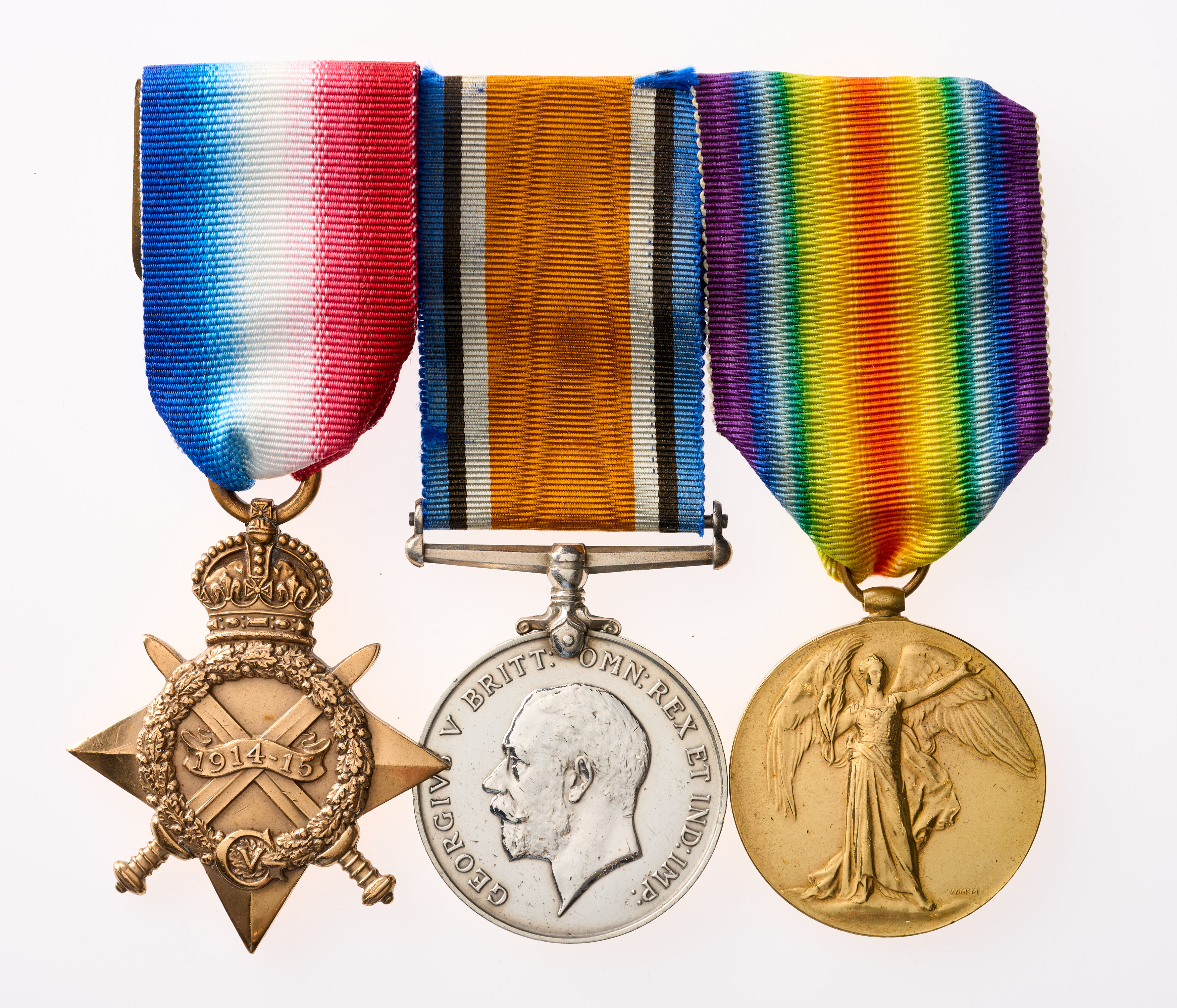 Harry Heap : (L to R) 1914-15 Star; British War Medal; Allied Victory Medal